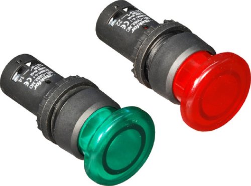 Кнопка-грибок без фиксации с подсветкой Tekfor SB7-СWM42-220V НО+НЗ 22мм 220В красный фото Кнопка-грибок без фиксации с подсветкой Tekfor SB7-СWM42-220V НО+НЗ 22мм 220В красный картинка